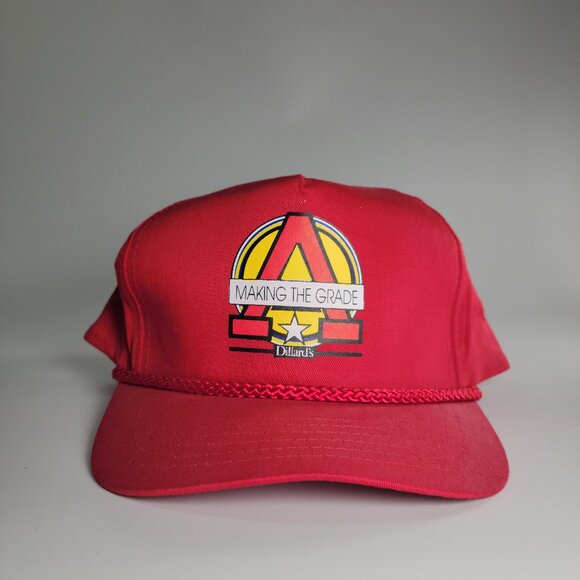 Vintage Red Dillards Making the Grade Snapback Hat - Picture 1 of 8